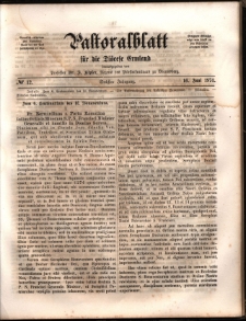 Pastoralblatt für die Diözese Ermland, 1874, nr 12