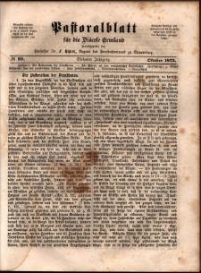 Pastoralblatt für die Diözese Ermland, 1875, nr 10