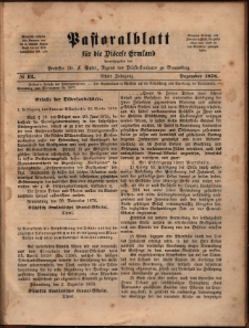 Pastoralblatt für die Diözese Ermland, 1876, nr 12