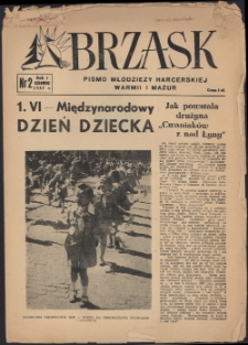 Brzask : pismo młodzieży harcerskiej Warmii i Mazur, 1957 (R. 1), nr 2