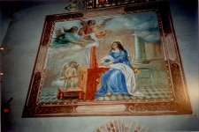 [Fresk przedstawiający św. Cecylię z kościoła pw. św. Józefa w Kobułtach]