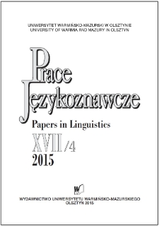 Prace Językoznawcze XVII/4, 2015
