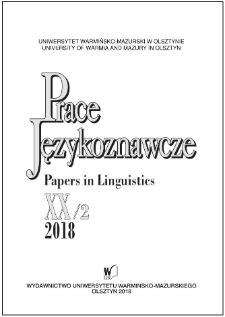 Prace Językoznawcze XX/2, 2018