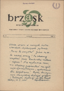 Brzask : pismo młodzieży harcerskiej Warmii i Mazur, 1960 [R. 4], nr 10