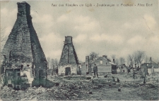 Aus den Kämpfen um Lyck - Zerstörungen in Prostken - Altes Dorf