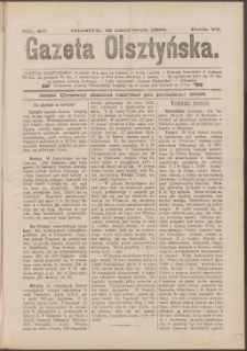 Gazeta Olsztyńska, 1891, nr 47