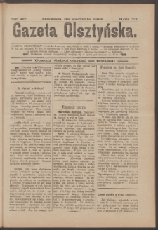 Gazeta Olsztyńska, 1891, nr 67