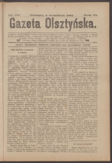 Gazeta Olsztyńska, 1891, nr 70