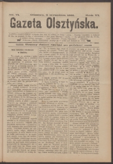 Gazeta Olsztyńska, 1891, nr 71
