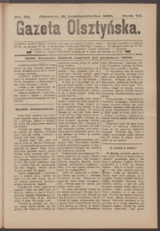 Gazeta Olsztyńska, 1891, nr 84