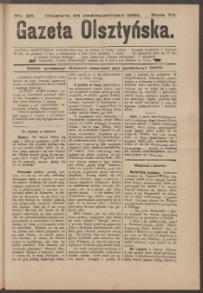 Gazeta Olsztyńska, 1891, nr 85
