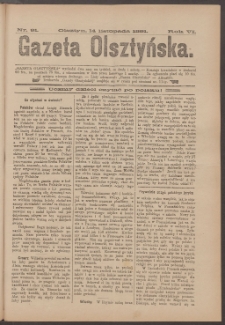 Gazeta Olsztyńska, 1891, nr 91