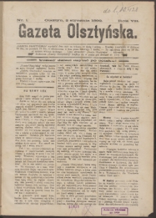 Gazeta Olsztyńska, 1892, nr 1