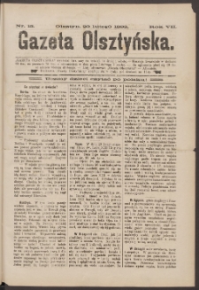 Gazeta Olsztyńska, 1892, nr 15