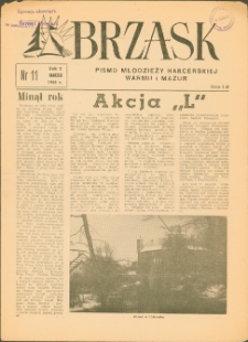 Brzask : pismo młodzieży harcerskiej Warmii i Mazur, 1958 (R. 2), nr 11