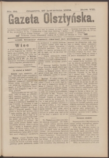 Gazeta Olsztyńska, 1892, nr 34
