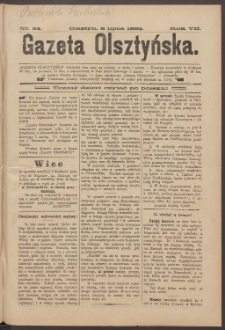 Gazeta Olsztyńska, 1892, nr 54