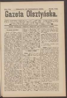 Gazeta Olsztyńska, 1892, nr 74
