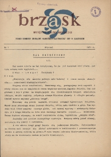 Brzask : pismo młodzieży harcerskiej Warmii i Mazur, 1961 [R. 5], nr 1