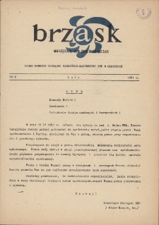 Brzask : pismo młodzieży harcerskiej Warmii i Mazur, 1961 [R. 5], nr 2
