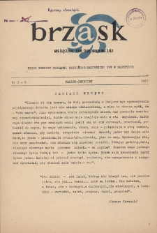 Brzask : pismo młodzieży harcerskiej Warmii i Mazur, 1961 [R. 5], nr 3/4