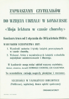 Konkurs "Moja lektura w czasie choroby"