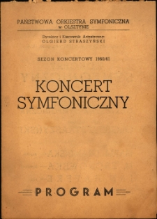 Koncert symfoniczny : program 1960
