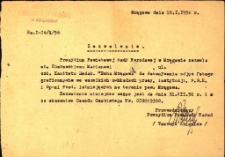 Zezwolenie na wykonywanie zdjęć do "Echa Mrągowa" 1956
