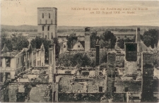 Neidenburg nach der Zerstörung durch die Russen am 22 August 1914 - Markt