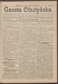 Gazeta Olsztyńska, 1898, nr 34