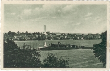 Nikolaiken, Masuren Blick auf die Seglerinsel und Stadt