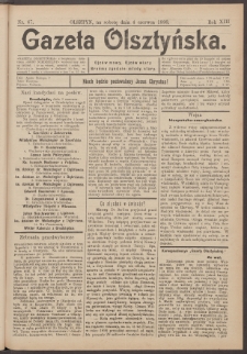 Gazeta Olsztyńska, 1898, nr 67