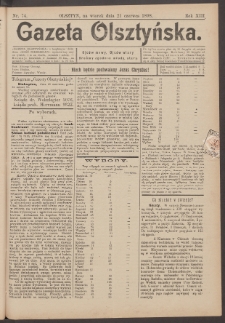 Gazeta Olsztyńska, 1898, nr 74