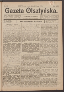 Gazeta Olsztyńska, 1898, nr 83