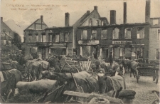 Ortelsburg - Wochenmarkt in der von den Russen zerstörten Stadt