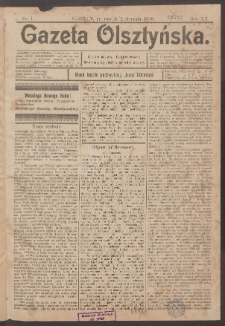 Gazeta Olsztyńska, 1900, nr 1