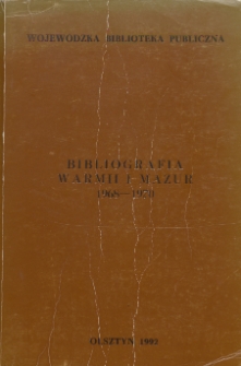 Bibliografia Warmii i Mazur 1968-1970