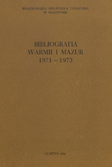 Bibliografia Warmii i Mazur 1971-1973