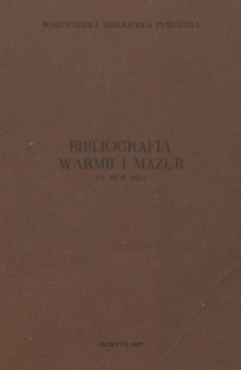 Bibliografia Warmii i Mazur za rok 1974