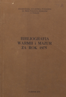 Bibliografia Warmii i Mazur za rok 1975