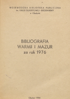 Bibliografia Warmii i Mazur za rok 1976