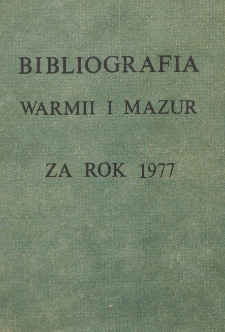Bibliografia Warmii i Mazur za rok 1977