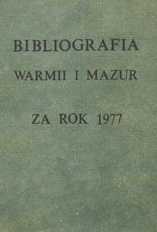 Bibliografia Warmii i Mazur za rok 1977