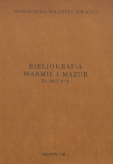 Bibliografia Warmii i Mazur za rok 1978