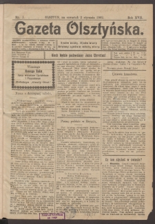Gazeta Olsztyńska, 1902, nr 1