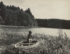 [W łódce na jeziorze Szeląg Mały]