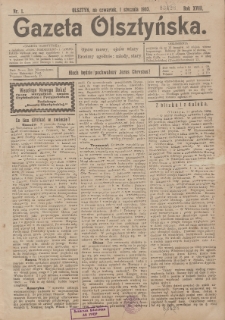 Gazeta Olsztyńska, 1903, nr 1