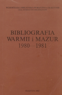 Bibliografia Warmii i Mazur 1980-1981