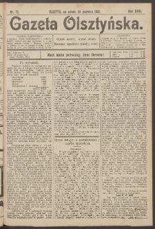 Gazeta Olsztyńska, 1903, nr 72