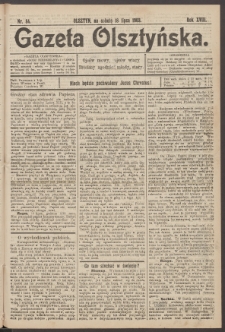 Gazeta Olsztyńska, 1903, nr 84
